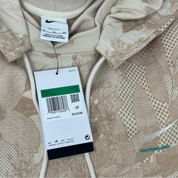 NWT‎ Men's Nike DRI-FIT Standard Issue Basketball Pullover Beige Hoodie Sz XL - Picture 7 of 15